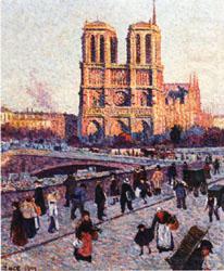 Maximilien Luce The Quai Saint-Michel and Notre-Dame china oil painting image